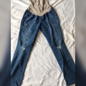 Indigo blue maternity pants